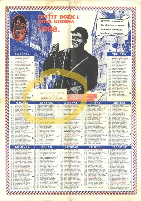 Kalendar koji je gosp. Joza Dimnjačar stavljao u poštanske sandučiće svojih mušterija